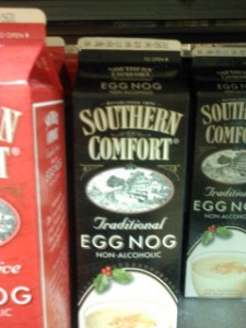 A container of Southern Comfort Traditional Egg Nog
