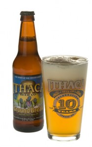 Ground Break bottle and glass