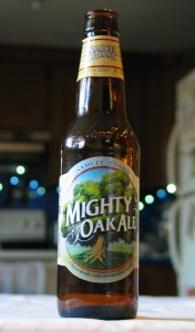 a bottle of Mighty Oak Ale by Samuel Adams