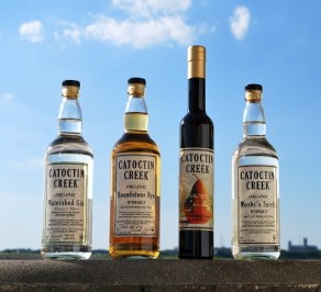 Four bottles from Catoctin Creek Distillery