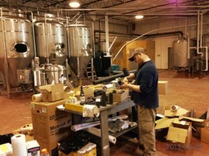 Rick Sobotka of Great South Bay Brewing working on his new brewery in Bay Shore, New York