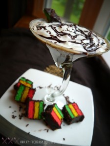 Rainbow Cookie Martini