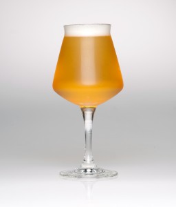 *TeKu* glass filled with amber-colored beer