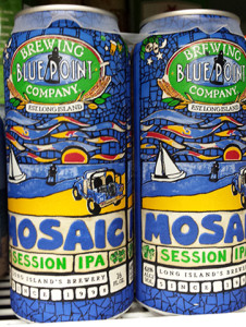 Two cans of Mosaic Session IPA from Blue Point Brewing