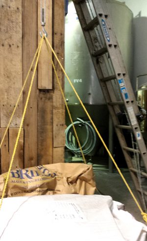 A small part of the brewing equipment in Square Head Brewery