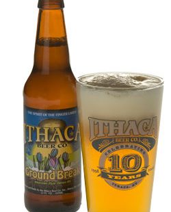 Ground Break bottle and glass
