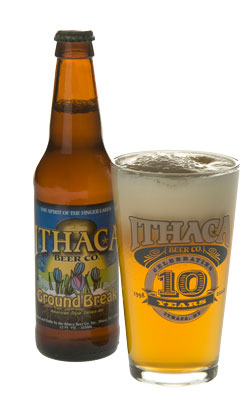Ground Break bottle and glass