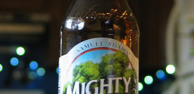 a bottle of Mighty Oak Ale by Samuel Adams