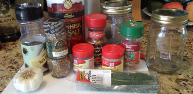 Assortment of spice containers
