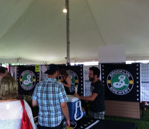 People gather around Brooklyn Brewery at Toronto’s Festival of Beer.