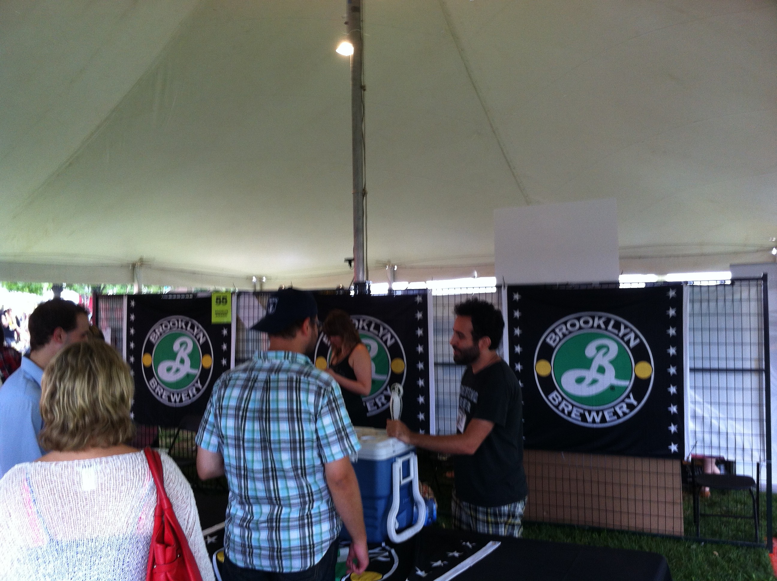 People gather around Brooklyn Brewery at Toronto’s Festival of Beer.