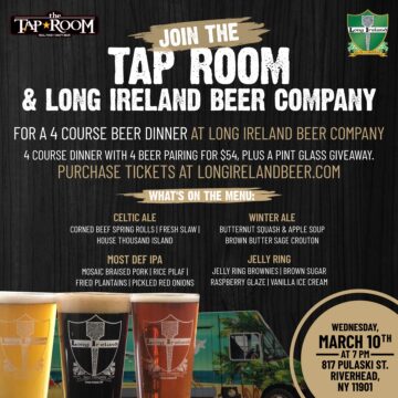 Tap Room and Long Ireland beer pairing dinner